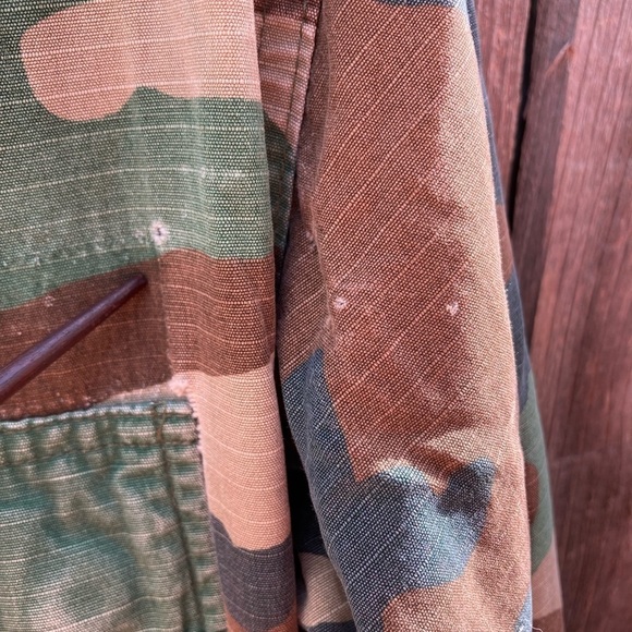 Men's Vintage Unbranded Jacket Camo Button-Down NO SIZE DISTRESSED 80s Grunge - Picture 7 of 16